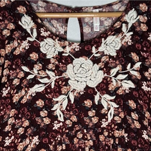 Xhileration Bell Sleeved Mini Dress Plum Small (Junior) - Picture 3 of 6